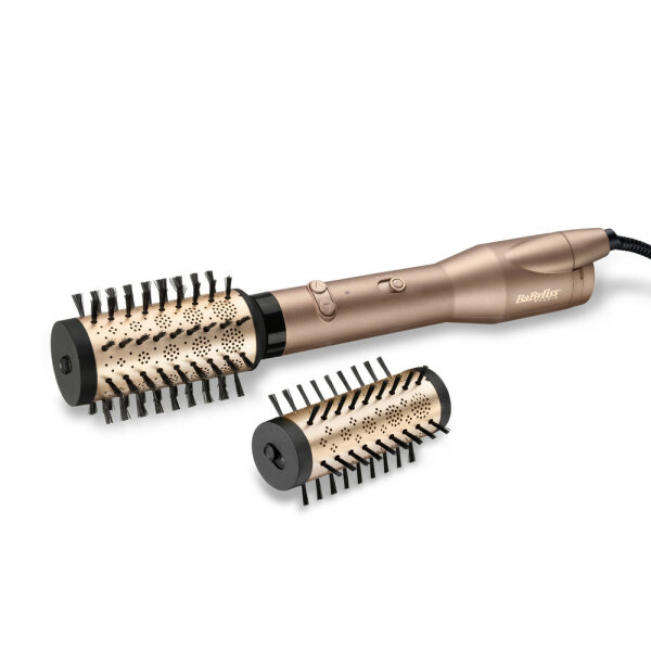 BABYLISS Warmluftbürste Big Hair Dual (Ionen-Technologie, rotierend, Anti-Frizz, Keramikbeschichtung, Salon, 50 mm, 40 mm, 2 Temperatur-Stufen)