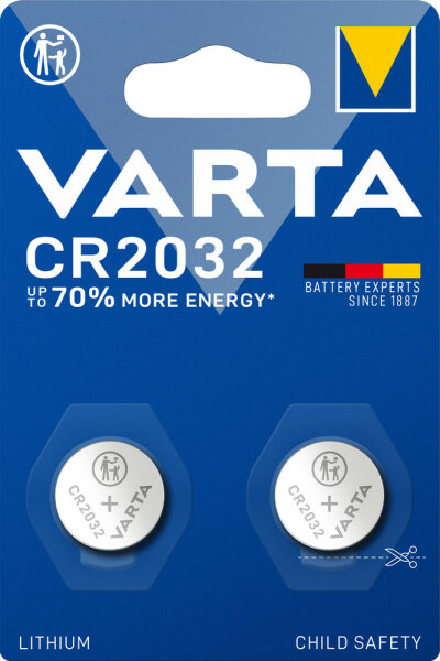 Varta CR 2032 Battery Knopfzelle Lithium 2er Pack