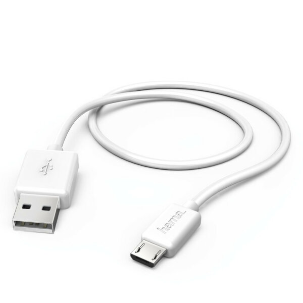 Hama 00173628 USB Kabel 1,4 m USB A Micro-USB B Wei&szlig;