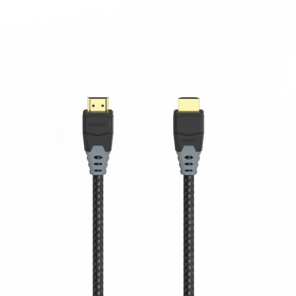 HAMA High Speed HDMI™-Kabel, St.-St., 8K, Ethernet, Gewebe, vergoldet, 1,5 m (00205445 ) (vergoldet)