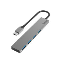 Hama 00200101 Schnittstellen-Hub USB 3.2 Gen 1 (3.1 Gen 1) Type-C 5000 Mbit/s Grau