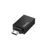Hama 00200307 Kabeladapter Micro-USB USB Typ-A Schwarz