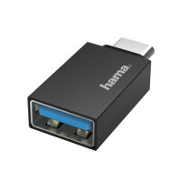 HAMA USB-OTG-Adapter, USB-C-Stecker-USB-Buchse, USB 3.2...