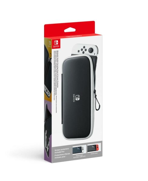 NINTENDO Nintendo Switch-Tasche & -Schutzfolie (schwarz/weiß)