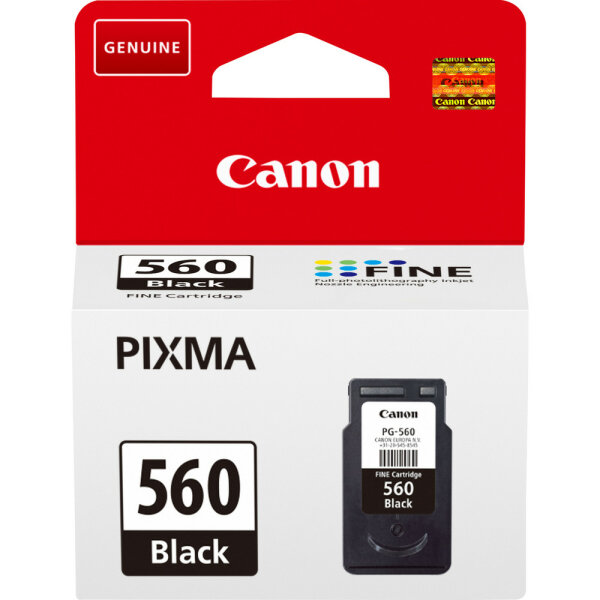 CANON PG-560 schwarz Druckerpatrone (Kompatibel mit PIXMA TS5350, PIXMA TS5351, PIXMA TS5352)