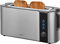 ECG ST 10630 SS Toaster 2 Scheibe(n) 1000 W Schwarz, Silber