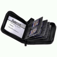 Hama Wallet 12 SD Speicherkarte-Geh&auml;use Koskin Schwarz