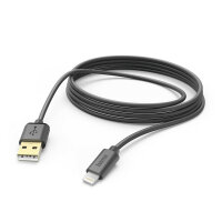 Hama 00201582 USB Kabel 3 m USB 2.0 USB A Lightning Schwarz