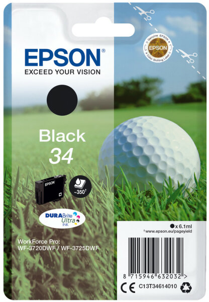 Epson Singlepack Black 34 DURABrite Ultra Ink