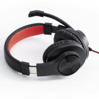 Hama HS-USB400 Headset Wollstrickmütze Binaural Schwarz, Rot