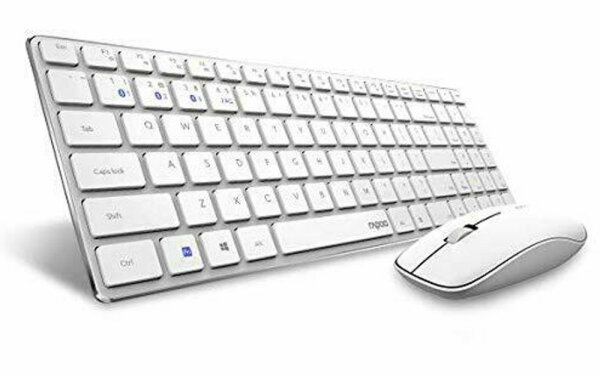 Hama 9300M Tastatur RF Drahtlos + Bluetooth QWERTZ Deutsch Weiß