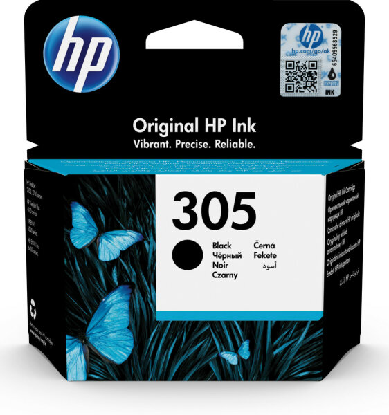 HP 305 Black Original Ink Cartridge Schwarz 1 St&uuml;ck(e)
